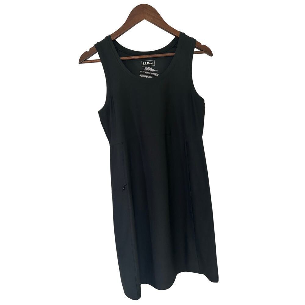 L.L.Bean Active Tank Dress Black Size XS Sleeveless Pull On Athletic